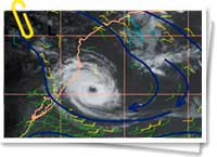 Imgen satelital del huracn Catarina (Marzo de 2004)