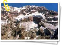 Vista de la pared sur del Aconcagua