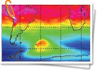 Imagean ultravioleta del agujero de ozono