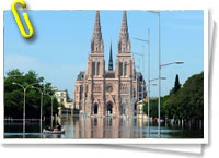 Basílica de Luján inundada