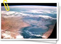 Imágen satelital del lago Chad - Click para ampliar