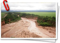 Erosión del río en Tartagal