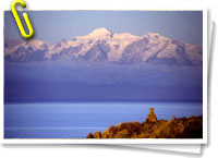 Vista del lago Titicaca
