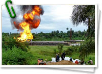 Quema de gas en Nigeria