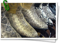 Zapatos de cuero de serpiente